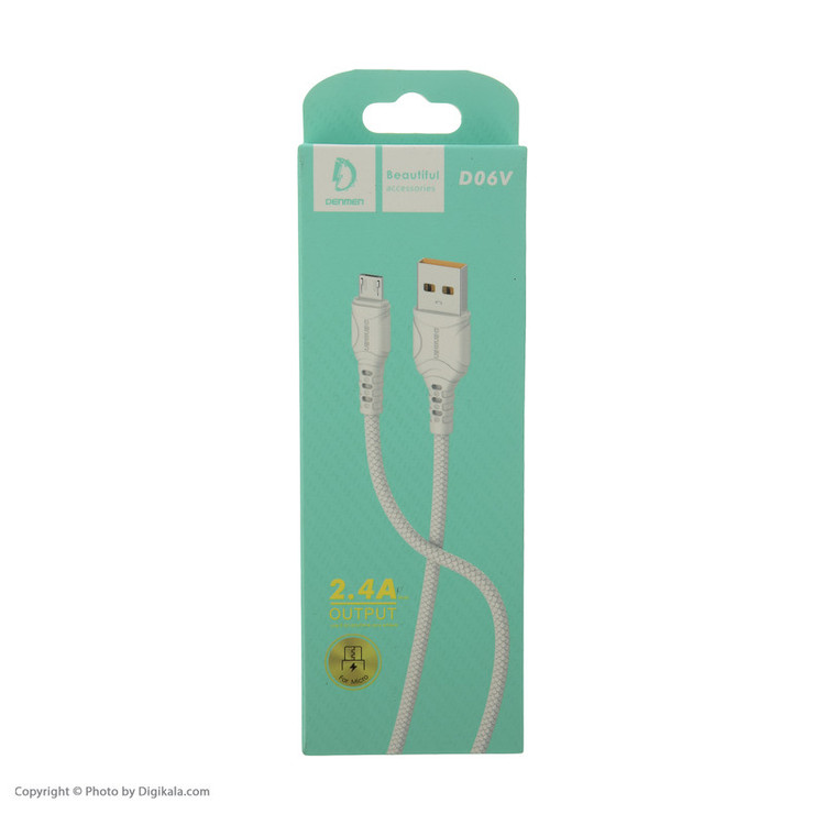 کابل تبدیل USB به microUSB دنمن مدل D06V طول ۱ متر