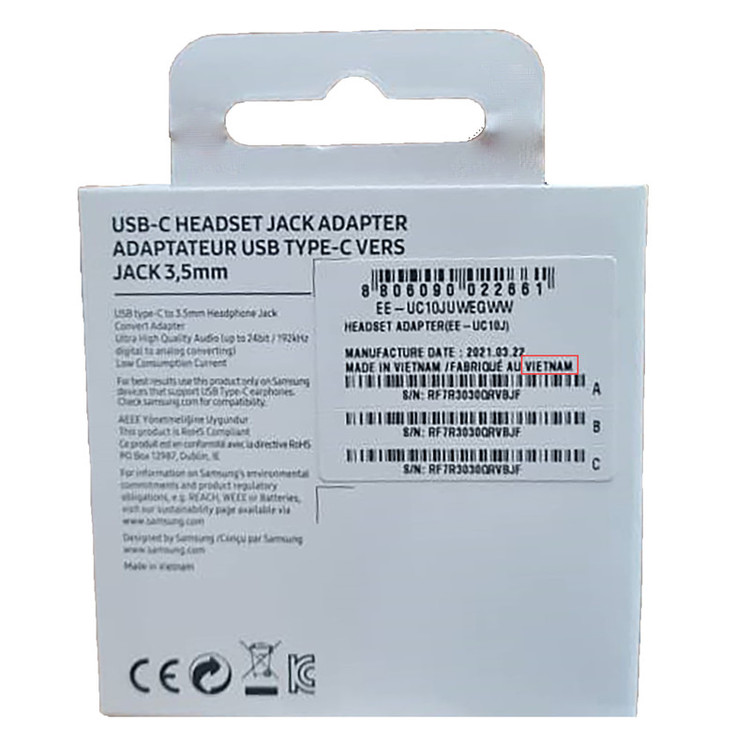 مبدل USB-C به AUX سامسونگ مدل EE-UC10J